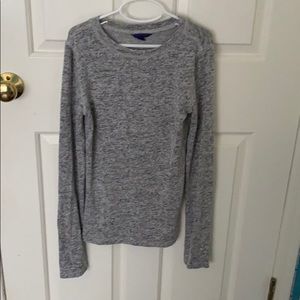 Long sleeve plush sweater top